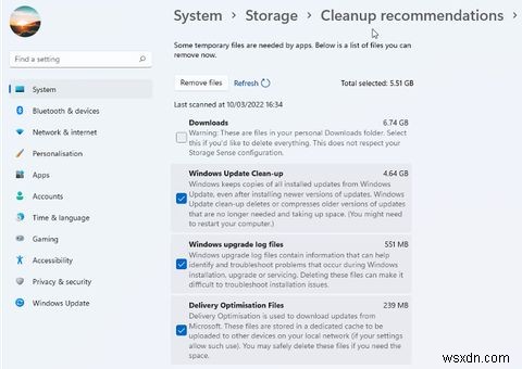 How to Free Storage Space With Cleanup Recommendations