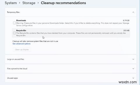 How to Free Storage Space With Cleanup Recommendations