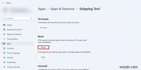 How to Fix Snipping Tool Not Working on Windows 11