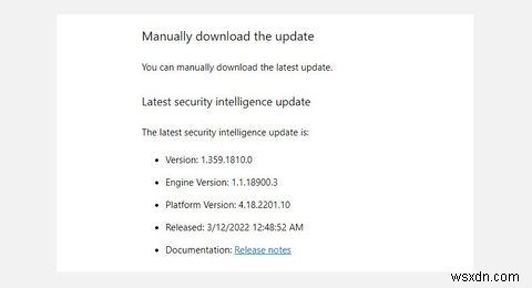 How to Manually Update Microsoft Defender