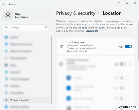 How to Configure Location Services on Windows 11
