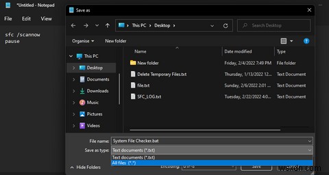 How to Set Up System File Scan Shortcuts in Windows 11 