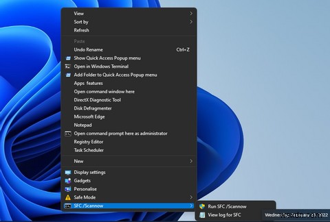 How to Set Up System File Scan Shortcuts in Windows 11 