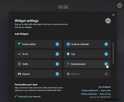 How to Use Windows 11s Entertainment Widget
