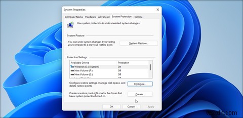 How to Create a Restore Point in Windows 11