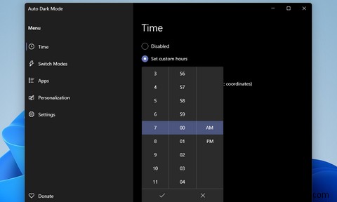 How to Schedule Light and Dark Mode Times in Windows 11