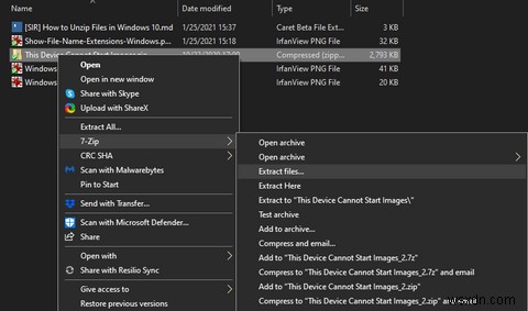 How to Unzip Files in Windows 10