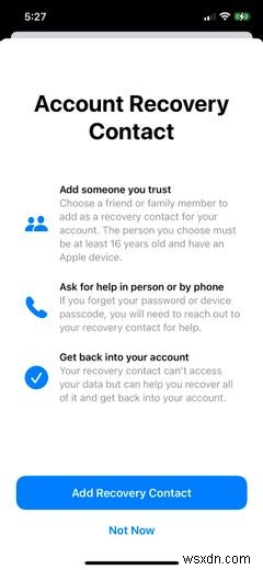 How to Set Up an Account Recovery Contact for Your Apple ID