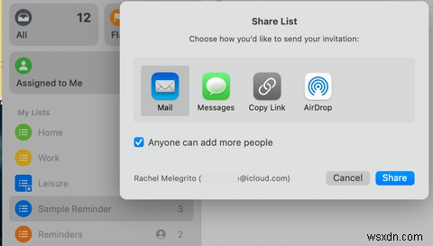 How to Share and Collaborate on a Reminders List Using a Mac