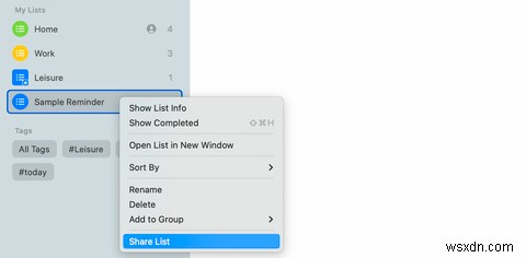 How to Assign Tasks to People With Reminders on a Mac