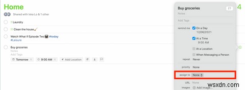How to Assign Tasks to People With Reminders on a Mac
