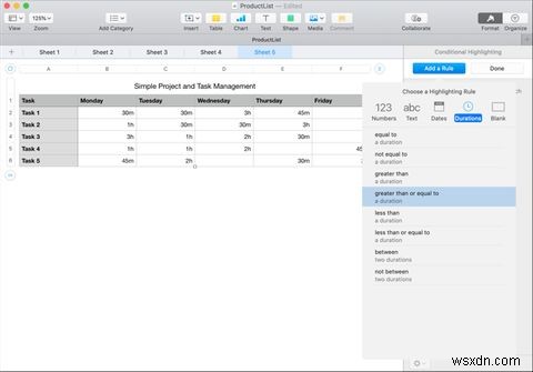 How to Use Conditional Formatting in Numbers on Mac
