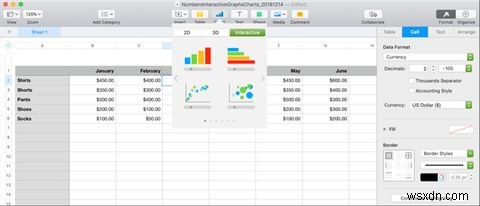 How to Create Interactive Charts and Graphs on Mac Using Numbers