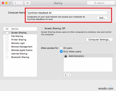 How to Change the Name of Your MacBook or iMac