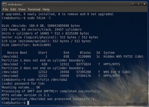 How to Fix a Corrupted Windows NTFS Filesystem With Ubuntu
