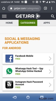 Avoid GetJar! Thousands of Free Mobile Apps With the Risk of Malware