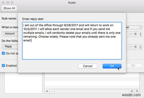 How to Set Up an Out-of-Office Email Reply on Your Mac
