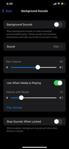 How to Play Calming Background Sounds Using iOS 15