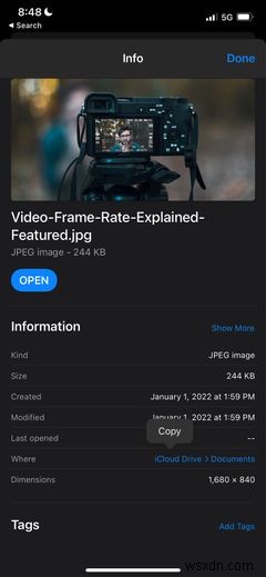 How to Find and Copy File Paths in the Files App