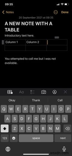 How to Create and Format Tables in Apple Notes Like a Pro