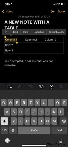How to Create and Format Tables in Apple Notes Like a Pro