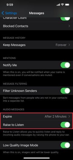 How to Prevent iMessage Audio Messages From Expiring