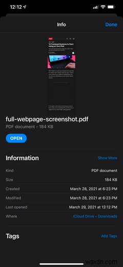 How to Take Full-Page Screenshots in Safari on iOS
