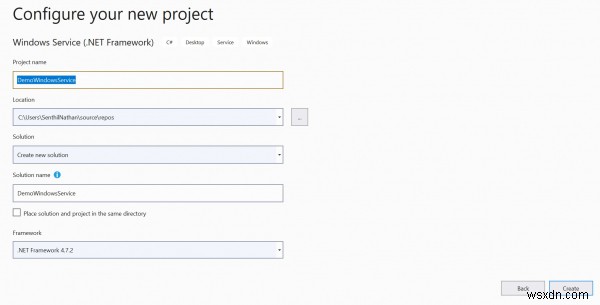 How to install a windows service using windows command prompt in C#?