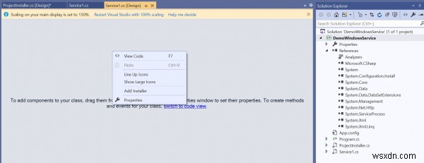 How to install a windows service using windows command prompt in C#?