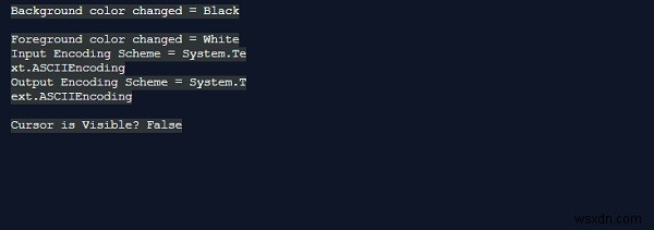 How to change the visibility of the Cursor of Console in C#
