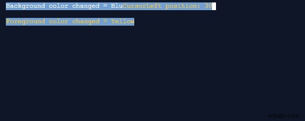 How to change the CursorLeft of the Console in C#?