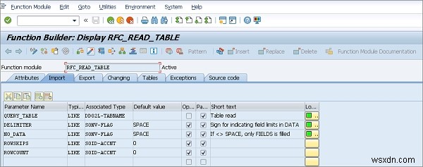 Existing RFC to load table data, and to get list of tables and list of BAPI&rsquo;s in SAP