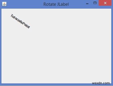 How can we rotate a JLabel text in Java?