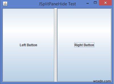 How can we hide left/right pane of a JSplitPane programmatically in Java?