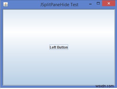 How can we hide left/right pane of a JSplitPane programmatically in Java?