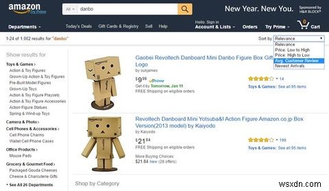 How to Sort Amazon Search Results by Number of Reviews