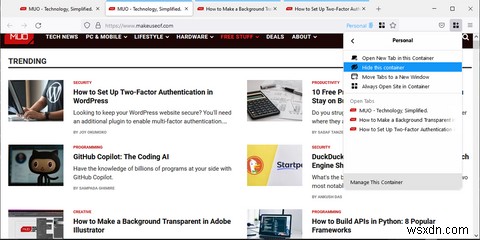 How to Use Multi-Account Containers in Firefox