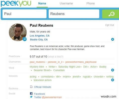 PeekYou Is the People Search Engine for Finding Someones Personal Details