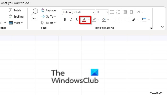 How to change the Font face, size, and color in Access