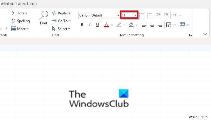 How to change the Font face, size, and color in Access