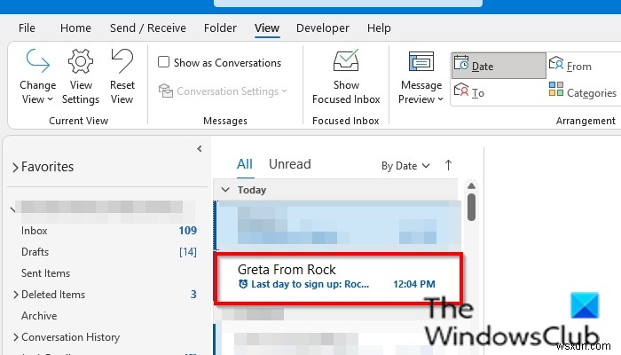 How to turn off Message Preview in Outlook