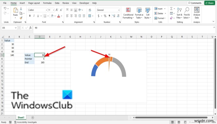 How to create a Gauge Chart in Excel