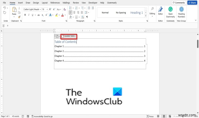 How to Edit, Update, Remove a Table of Contents in Word