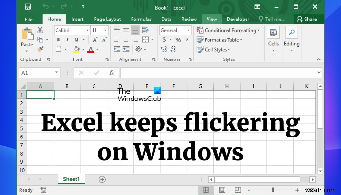 Fix Excel keeps flickering on Windows 11/10