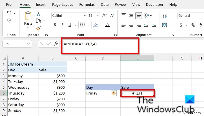 How to fix the #REF error in Excel