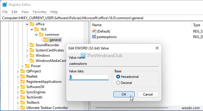 How to hide Paste Options button after pasting in Excel