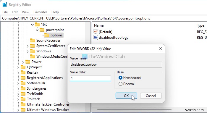 How to stop PowerPoint from extending display when presenting on laptop 