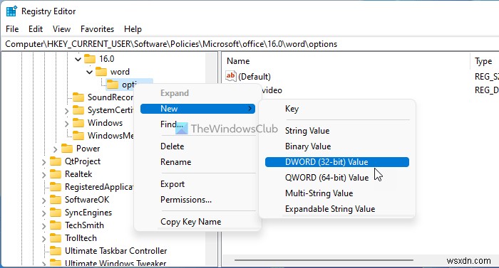 How to prevent users from embedding online Videos in Word