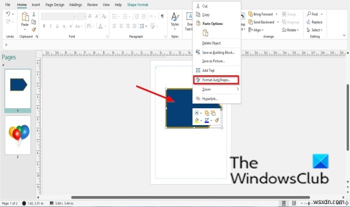 How to make Picture Background or Shape transparent in Publisher