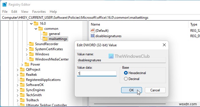 How to prevent users from adding signatures in Outlook
